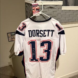 Patriots #13 Dorsett signed jersey